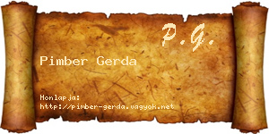 Pimber Gerda névjegykártya